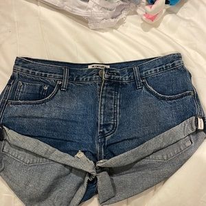 blue jean one teaspoon shorts